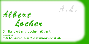 albert locher business card